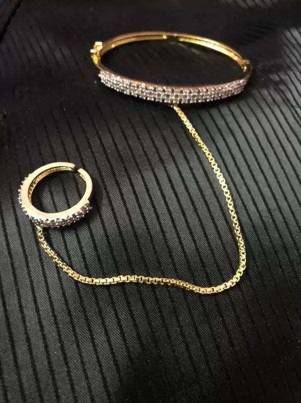 Gold_Plated_American_Diamond_Bracelet_with_Finger_Ring_For_Women
