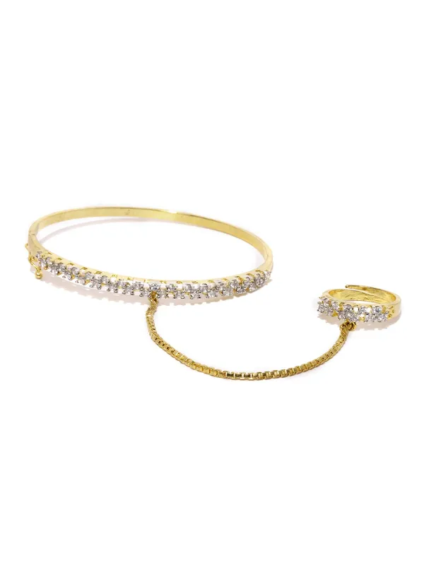 Gold_Plated_American_Diamond_Bracelet_with_Finger_Ring_For_Women