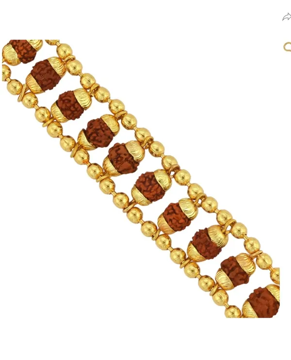 Golden_Beaded_7_Mukhi_Rudraksha_Rakhi_Bracelet_For_Men_And_Women