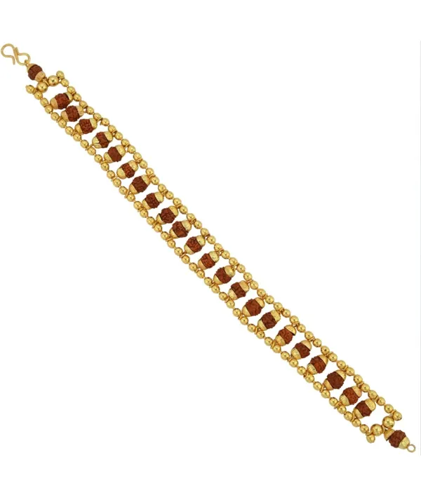 Golden_Beaded_7_Mukhi_Rudraksha_Rakhi_Bracelet_For_Men_And_Women