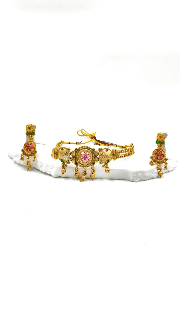 Alloy_Choker_Set_Gold_Plated_For_Women