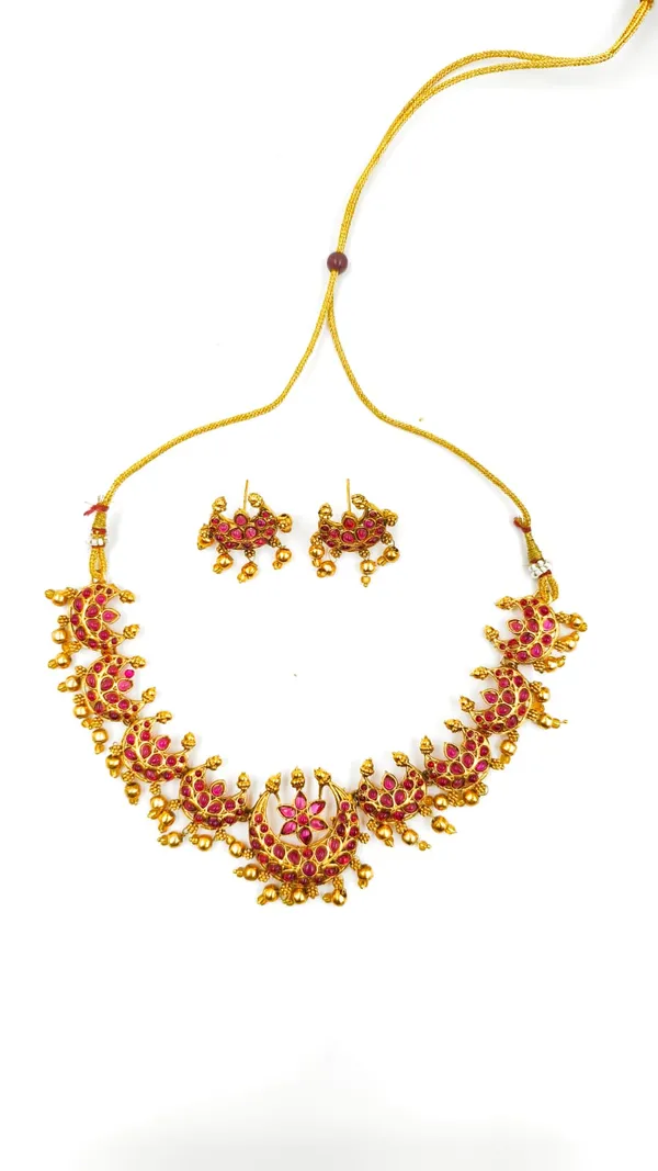 Alloy_Choker_Set_Gold_Plated_For_Women