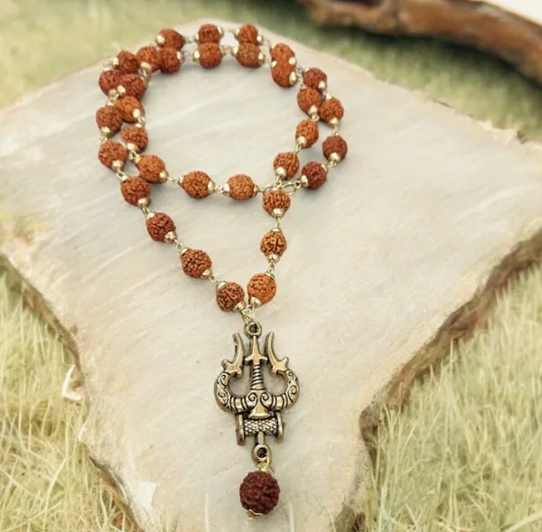 Gold_Plated_7_Mukhi_Trishul_Rudraksha_Mala_With_Pendant_For_Men_&_Women