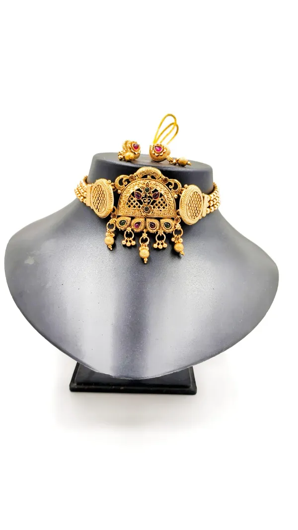 Alloy_Choker_Set_Gold_Plated_For_Women