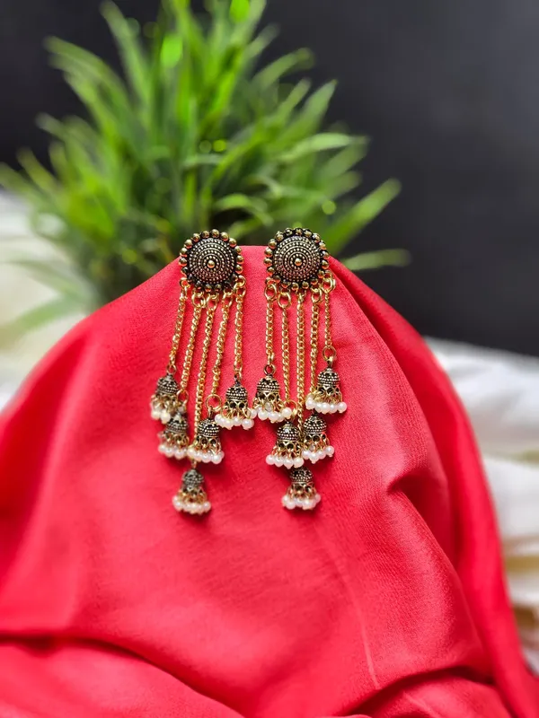 Traditional_Jhumka_Earrings_For_Women_|_Golden