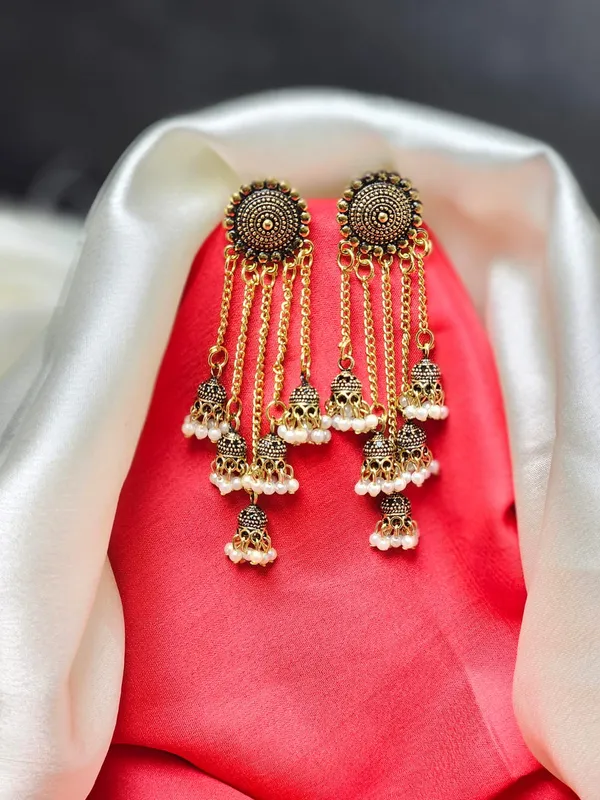Traditional_Jhumka_Earrings_For_Women_|_Golden