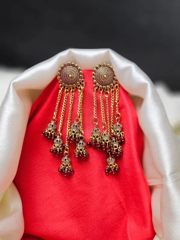 Traditional_Jhumka_Earrings_For_Women_|_Golden