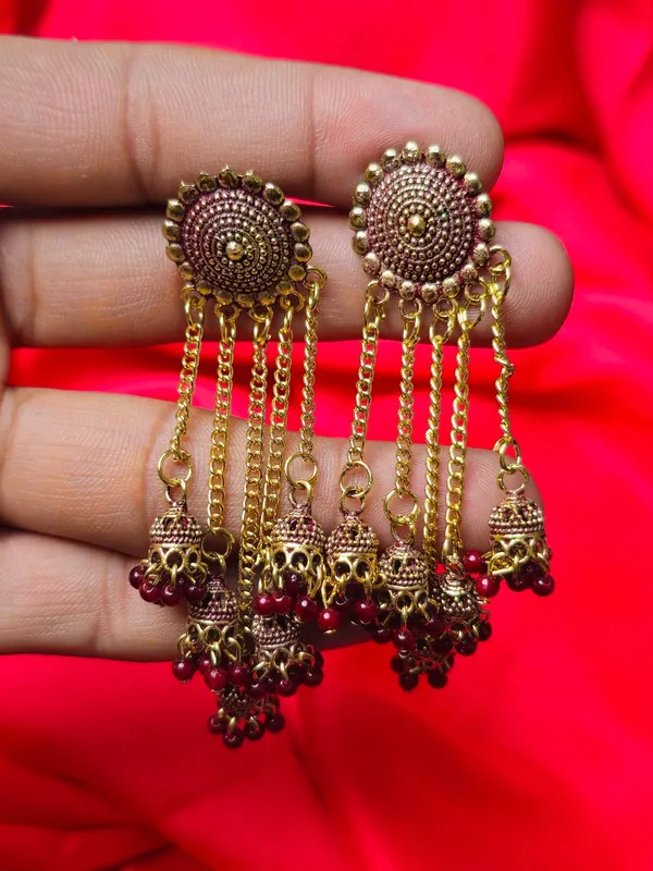 Traditional_Jhumka_Earrings_For_Women_|_Golden