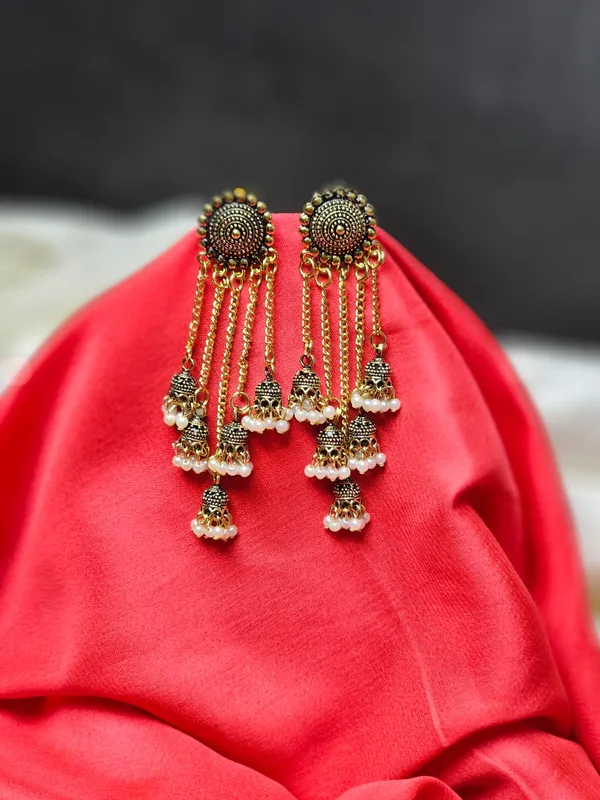 Traditional_Jhumka_Earrings_For_Women_|_Golden