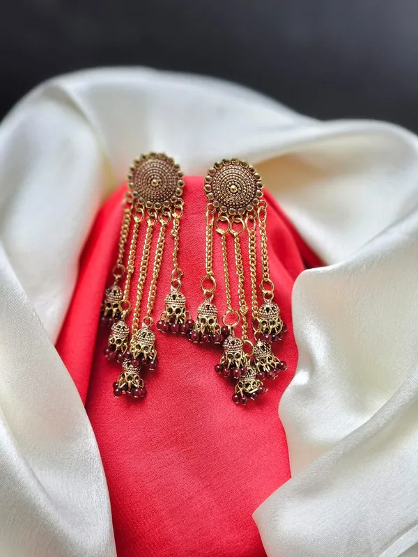 Traditional_Jhumka_Earrings_For_Women_|_Golden
