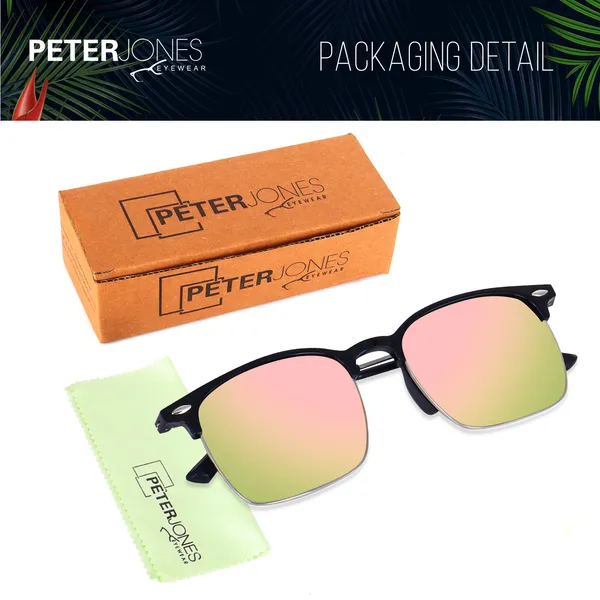 Golden_Lenses_Clubmaster_Reflector_Sunglasses_(SG3911GD)_-_For_Unisex