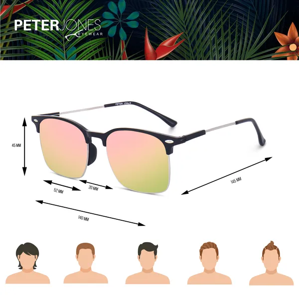 Golden_Lenses_Clubmaster_Reflector_Sunglasses_(SG3911GD)_-_For_Unisex