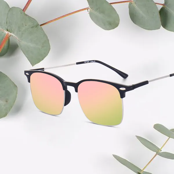 Golden_Lenses_Clubmaster_Reflector_Sunglasses_(SG3911GD)_-_For_Unisex