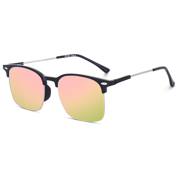 Golden_Lenses_Clubmaster_Reflector_Sunglasses_(SG3911GD)_-_For_Unisex