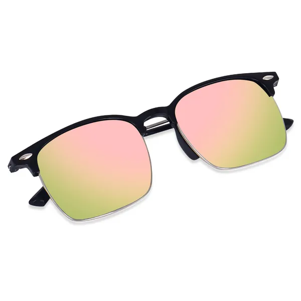 Golden_Lenses_Clubmaster_Reflector_Sunglasses_(SG3911GD)_-_For_Unisex