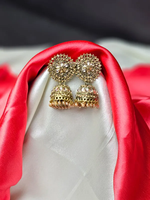 Radient_Jhumka_Earrings_For_Women_|_Golden