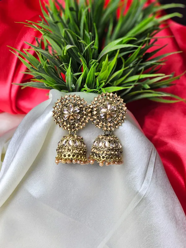 Radient_Jhumka_Earrings_For_Women_|_Golden