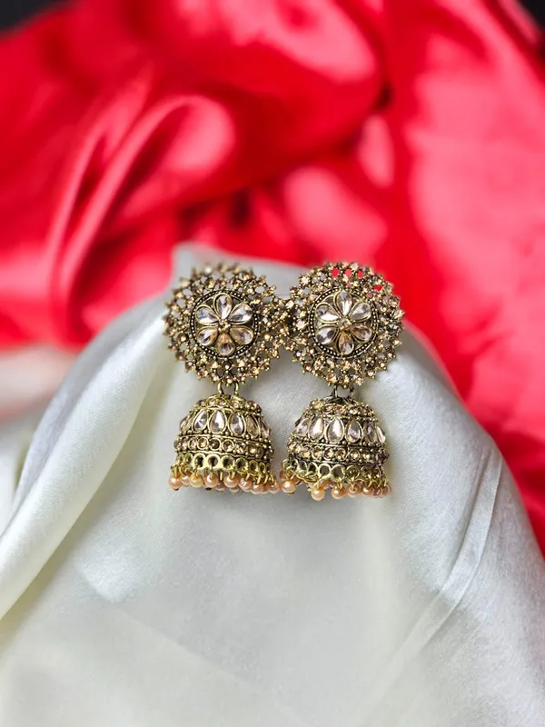 Radient_Jhumka_Earrings_For_Women_|_Golden