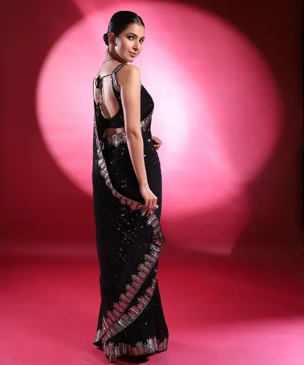 Graceful_Designer_Georgette_Black_Saree