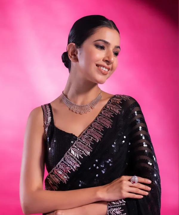 Graceful_Designer_Georgette_Black_Saree