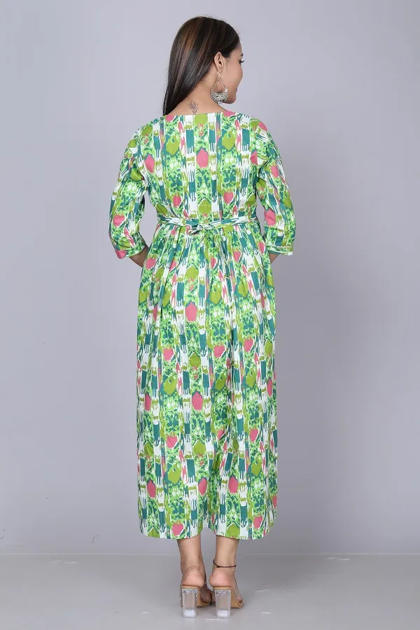 Green_Cotton__Maternity_And_Feeding_Kurti