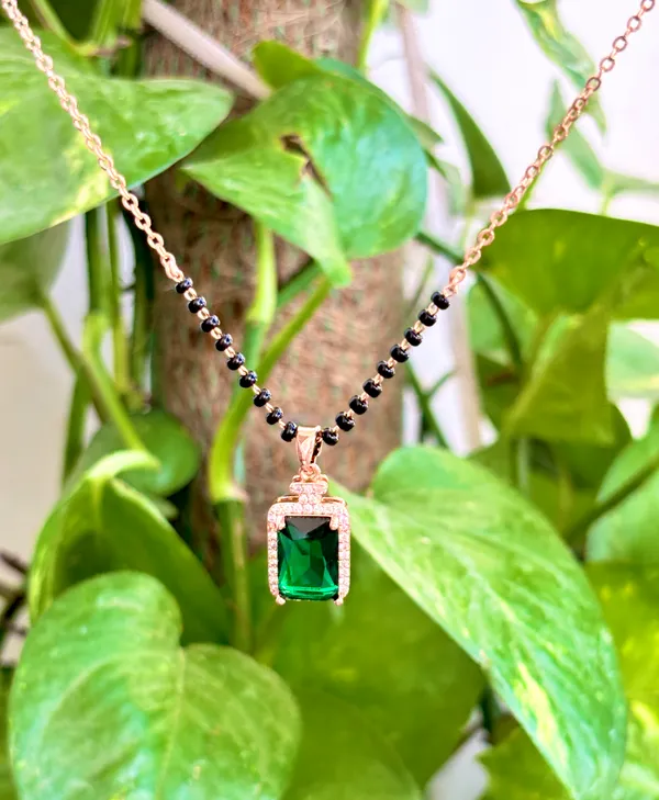 Green_Emerald_modern_Mangalsutra