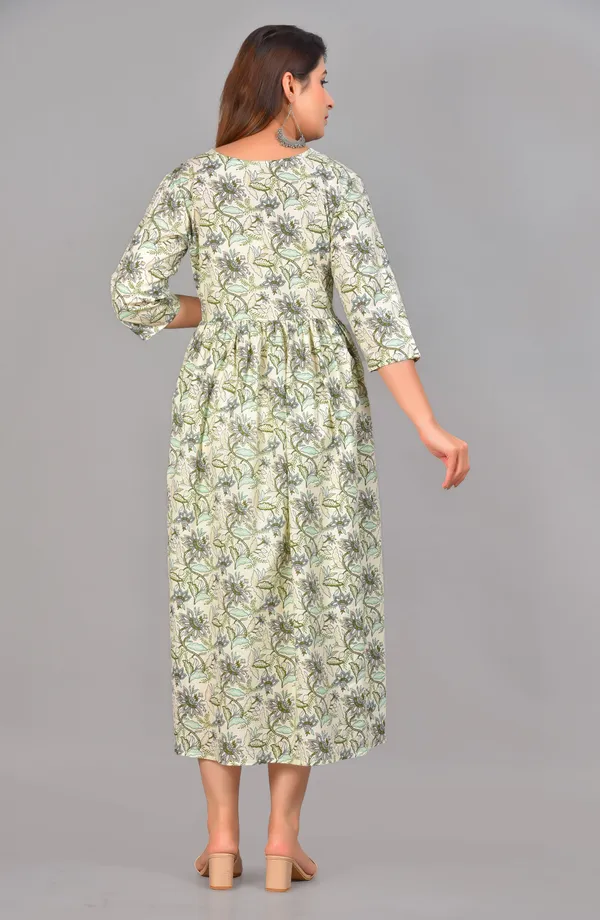 Maternity_Women_A-line_Light_Green_Dress
