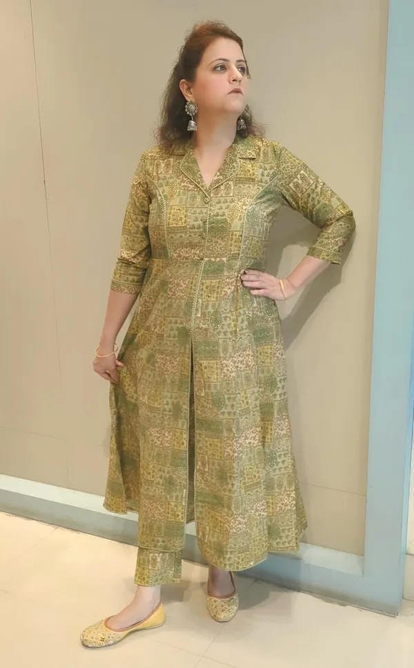 Green_Muslin_Kurta_Pant_Set_For_Women