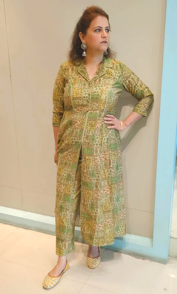 Green_Muslin_Kurta_Pant_Set_For_Women
