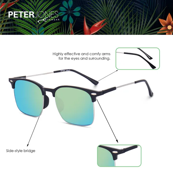 Green_Lenses_Clubmaster_Reflector_Sunglasses_(SG3911GR)_-_For_Unisex