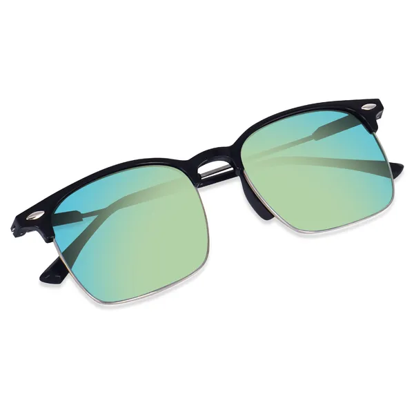 Green_Lenses_Clubmaster_Reflector_Sunglasses_(SG3911GR)_-_For_Unisex