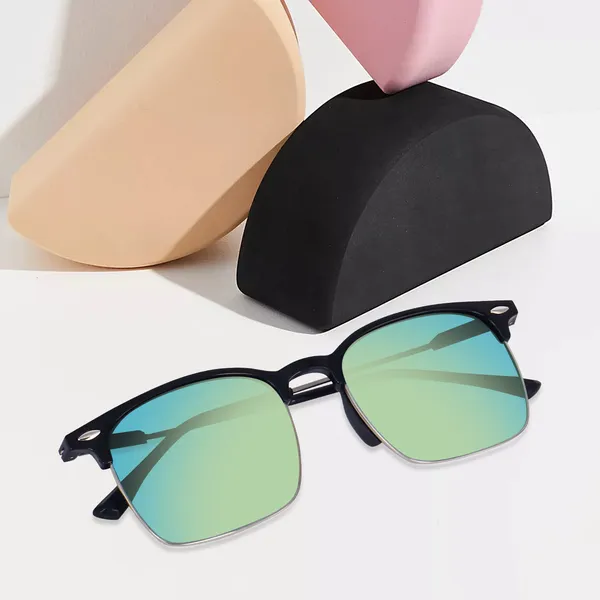 Green_Lenses_Clubmaster_Reflector_Sunglasses_(SG3911GR)_-_For_Unisex