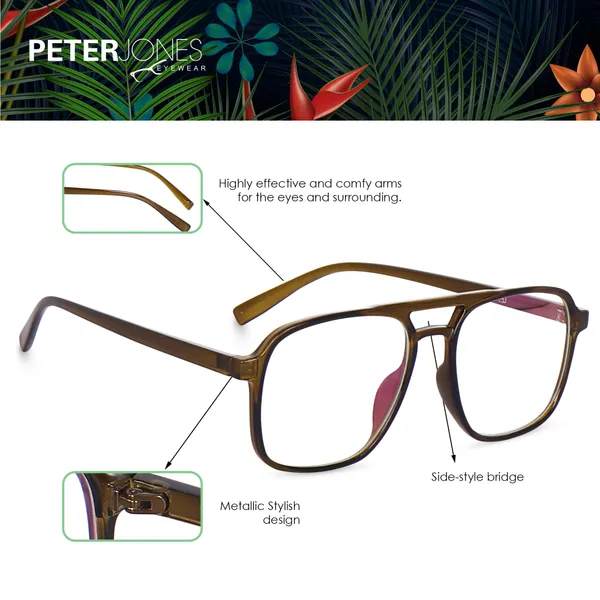 Green_Square_Large_Anti_Glare/UV_Protected_Computer/Gaming_Glasses_(20001GR)_-_For_Unisex