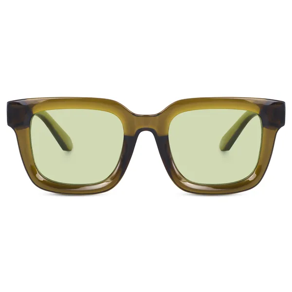 Green_Large_Square_UV/UB_Protected_Sunglasses_(3803GR)_-_For_Unisex