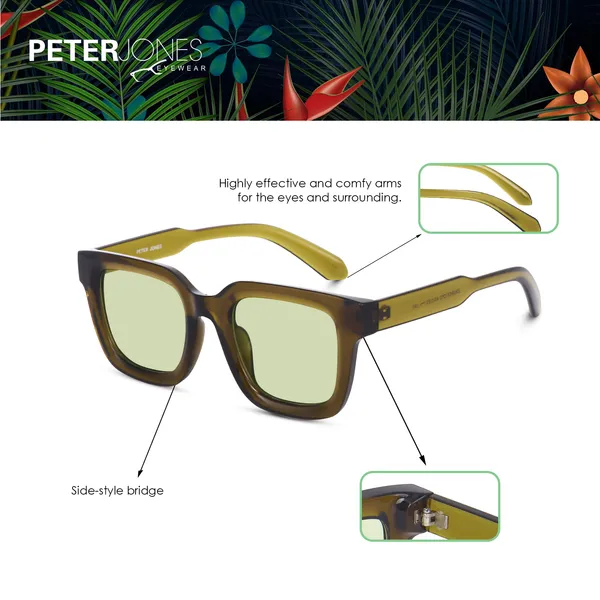 Green_Large_Square_UV/UB_Protected_Sunglasses_(3803GR)_-_For_Unisex