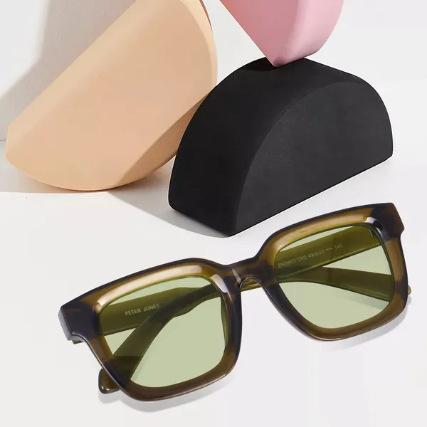 Green_Large_Square_UV/UB_Protected_Sunglasses_(3803GR)_-_For_Unisex