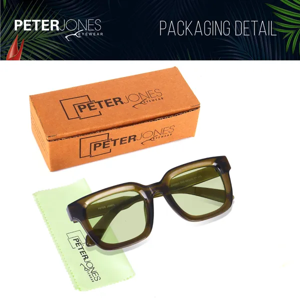 Green_Large_Square_UV/UB_Protected_Sunglasses_(3803GR)_-_For_Unisex