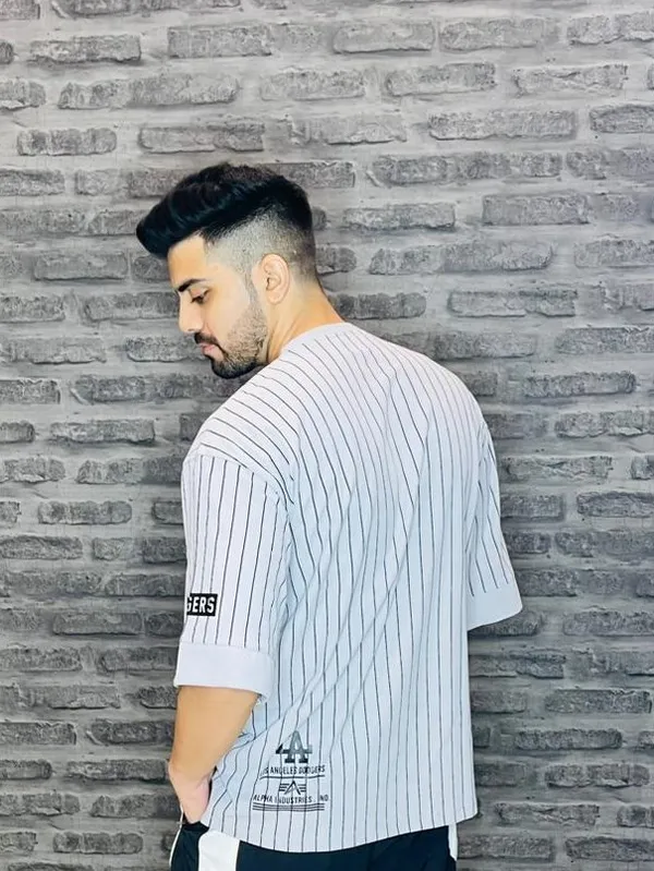 Grey_Allover_Honey_Comb_Printed_Round_Neck_Soft_T-Shirt_For_Men