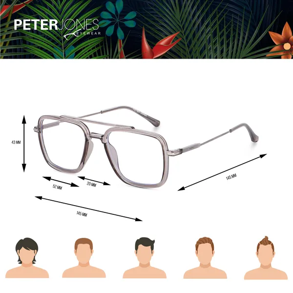 Grey_Transparent_Square_Medium_Blue_Light_Blocking_Computer/Gaming_Glasses_(AG2822GT)_-_For_Unisex
