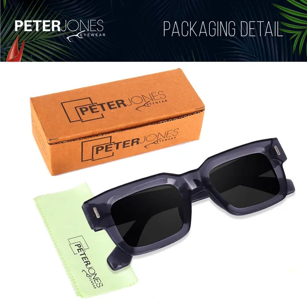 Grey_Large_Square_UV/UB_Protected_Sunglasses_(3688BGT)_-_For_Unisex