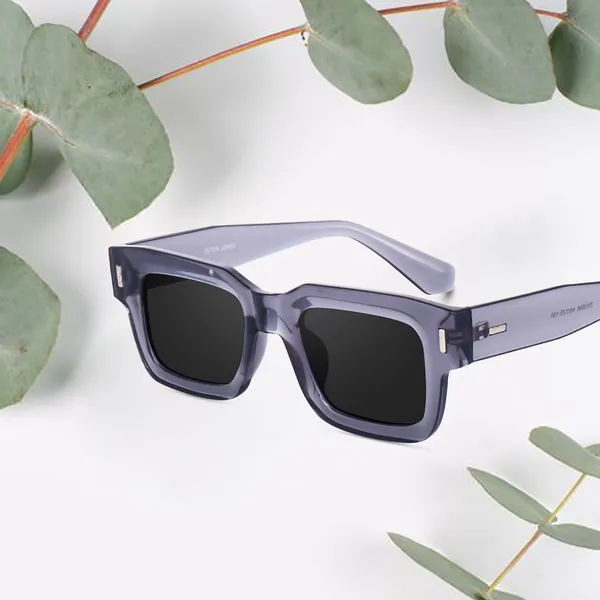 Grey_Large_Square_UV/UB_Protected_Sunglasses_(3688BGT)_-_For_Unisex