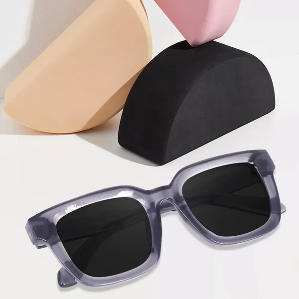 Grey_Large_Square_UV/UB_Protected_Sunglasses_(3803GT)_-_For_Unisex
