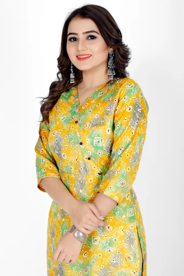 Multicolour_Silk_Kurta_set
