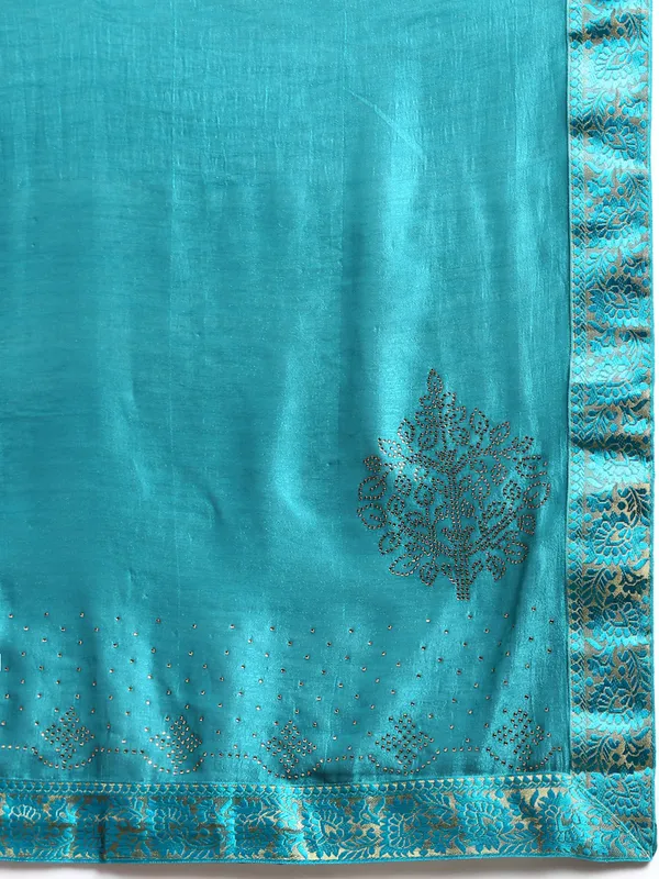 Vichitra_Silk__Saree_Fancy_Border_With_Swaroski_Diamond_Work