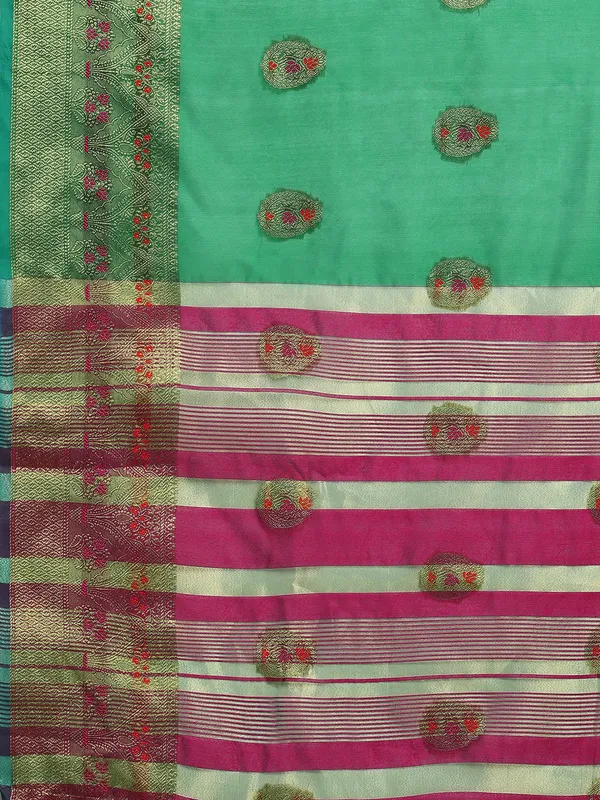 Morpich_Organza_Silk_Saree