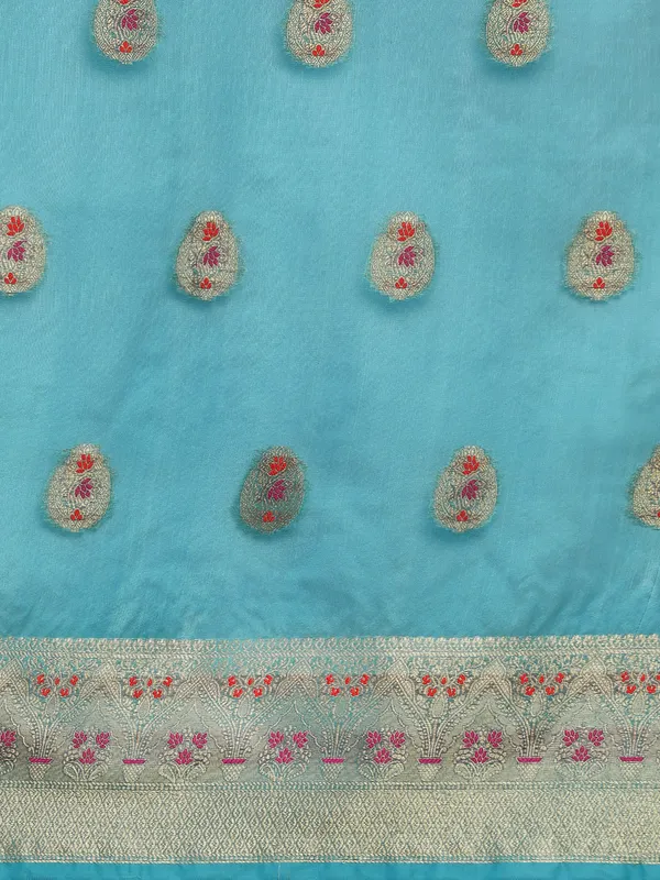 Rama_Organza_Silk_Saree