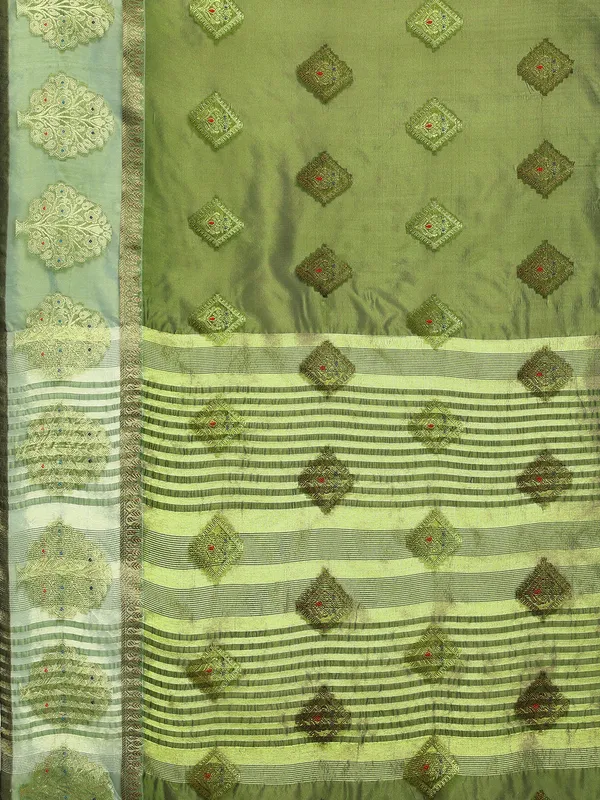 Mehendi_Organza_Silk_Saree