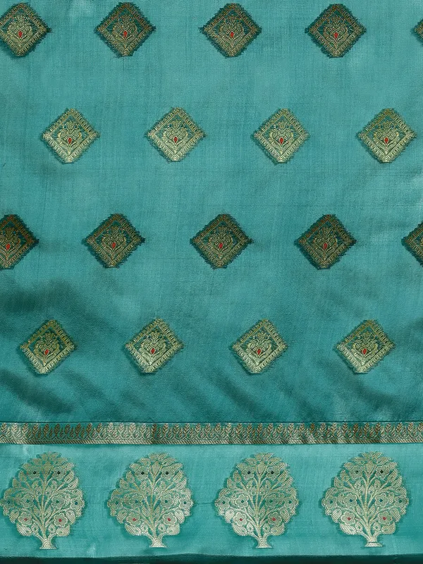 Rama_Organza_Silk_Saree