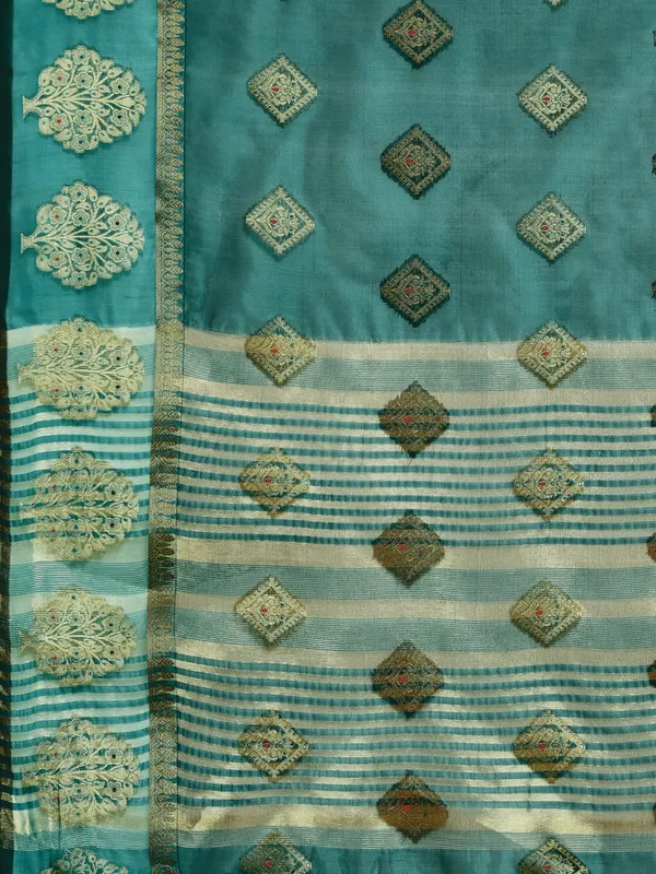 Rama_Organza_Silk_Saree