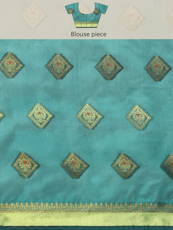 Rama_Organza_Silk_Saree
